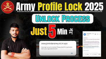 How to unlock Army Profile // Army login account lock problem 2025