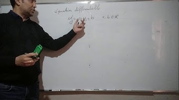 Equation différentielle partie 1