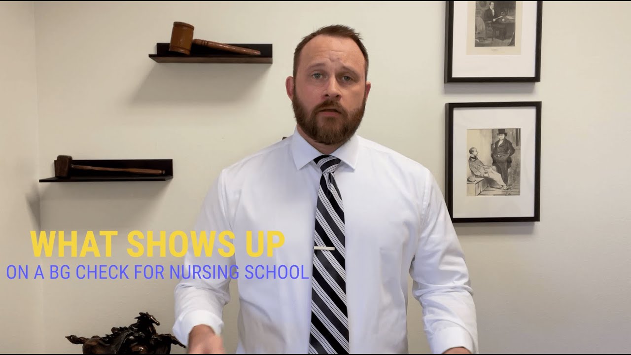What shows up on a background check for nursing school? Chelle Law