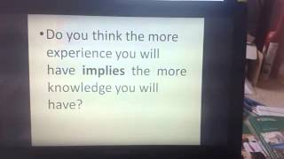 Experience Vs Knowledge