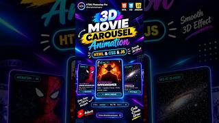 3D Movie Carousel Animation 🎬🔥 | HTML CSS & JavaScript #shorts #coding