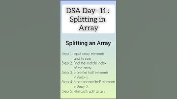 Day 11 of DSA | Splitting an Array in C | Easy Program for Beginners #dsa #datastructures #CodeInC