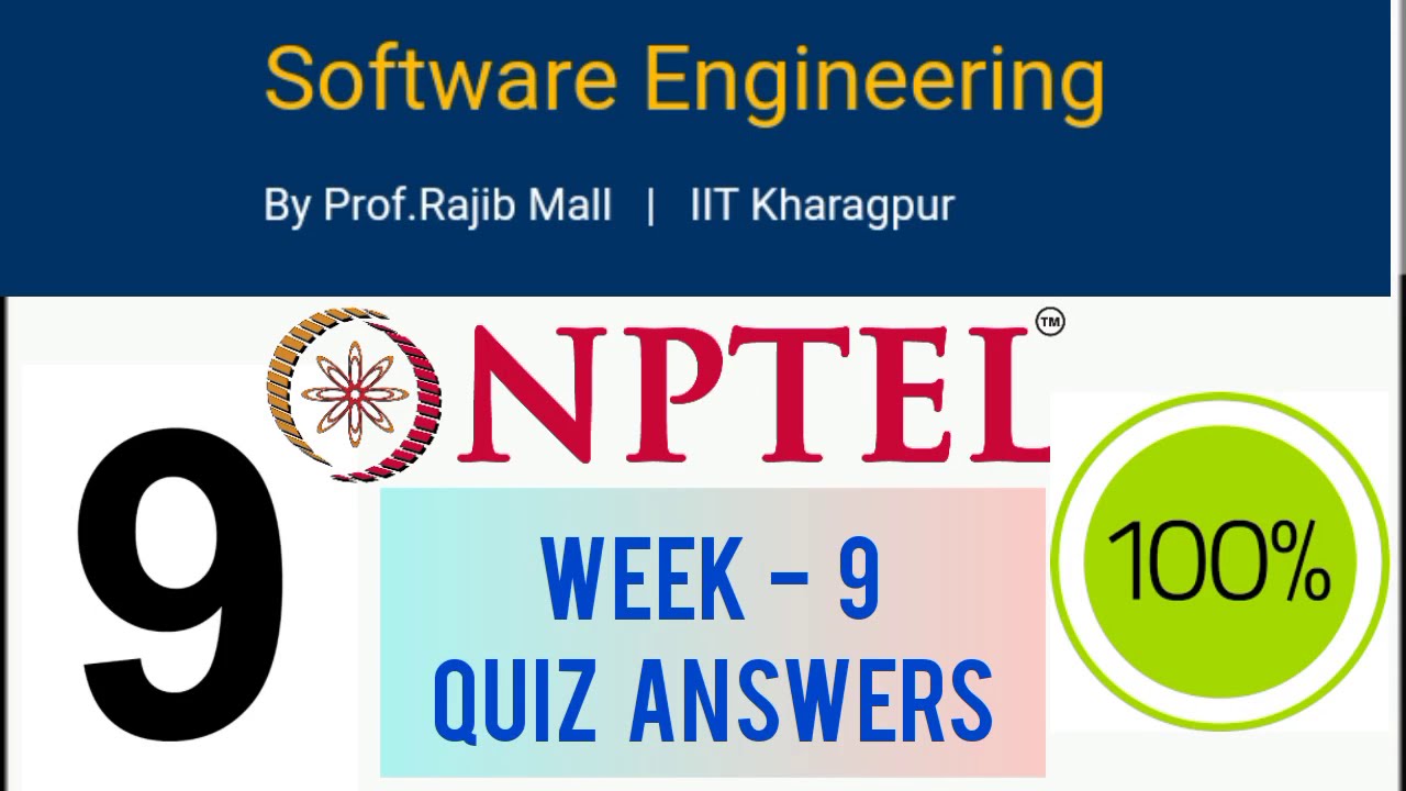 nptel software engineering assignment 9 answers