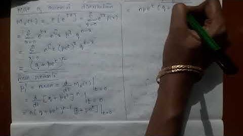 Mean and variance of Binomial distribution using MGF