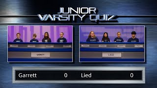 Junior Varsity Quiz | Virtual Championship: Garrett vs Lied