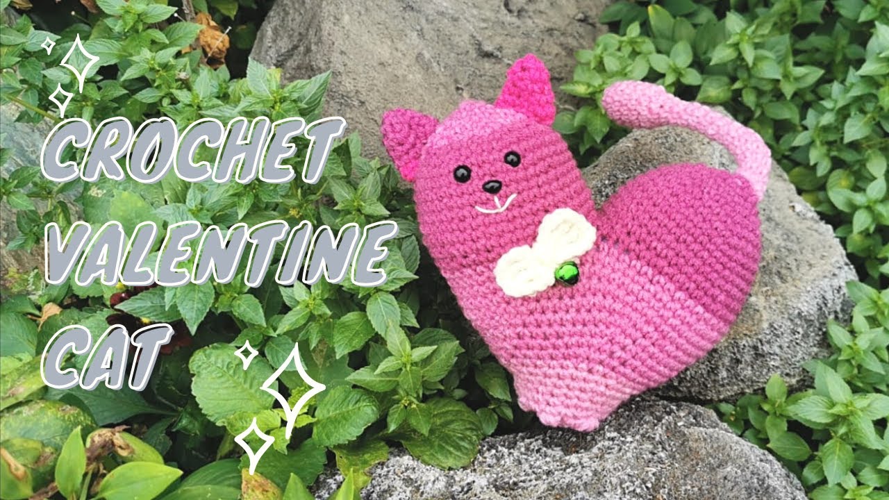 Crochet Heart Cat| Valentine's Day Amigurumi Kitty| Heart and Craft