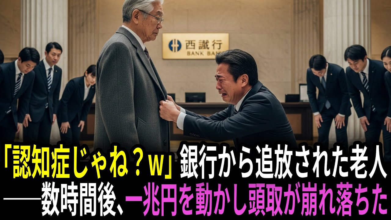 「認知症じゃね？w」銀行から追放された老人──翌日、一兆円を動かし頭取が泣きついた。