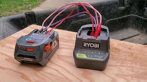 RIDGID 18V lithium battery charged from Ryobi 18V One+ lithium charger