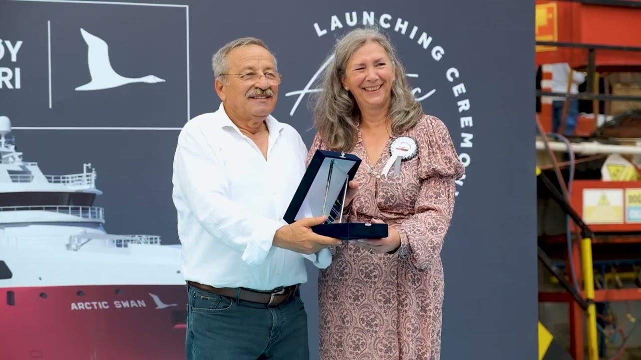 Launching Ceremony of the Factory Trawler NB79 Arctic Swan