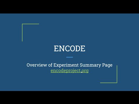 ENCODE Portal Navigation Part 1