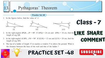 Practice set 48 Class 7 Maths || Maharashtra Board