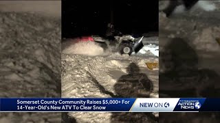 Somerset County community raises over $5,000 for teen's new ATV to clear snow