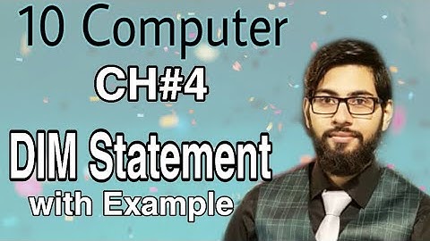 DIM statement in GW BASIC | Array in GW BASIC | 10 class computer chapter 4
