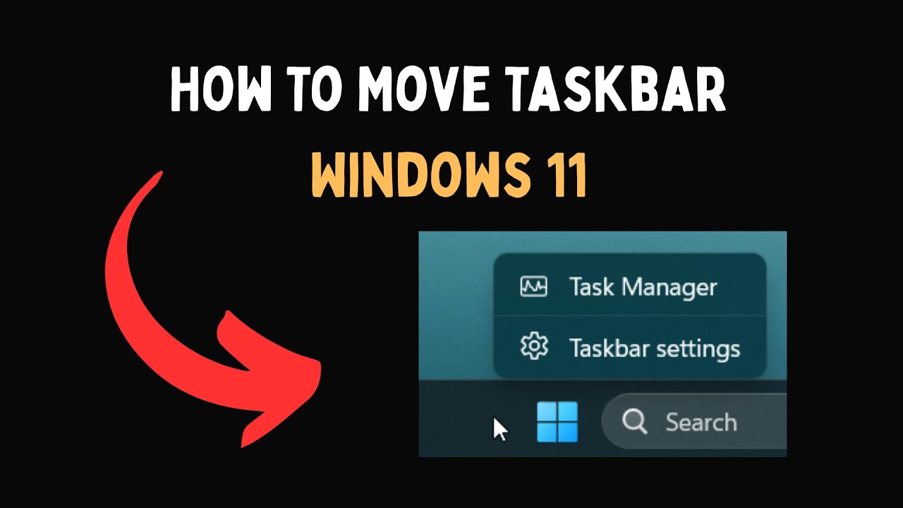 How To Move Taskbar Windows 11 - YouTube