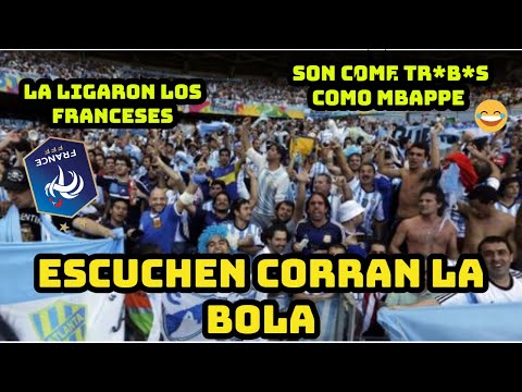 HINCHAS ARGENTINOS en #QATAR 🔵⚪ CANTANDO CONTRA LOS FRANCESES Y MBAPPE 😱 ESCUCHEN CORRAN LA BOLA