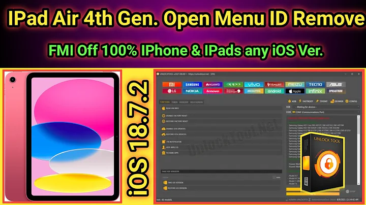 Open Menu icloud unlock IPad Air 4th Gen. iOS 26.1 FMI off 100% New Method | Unlock Tool 2025