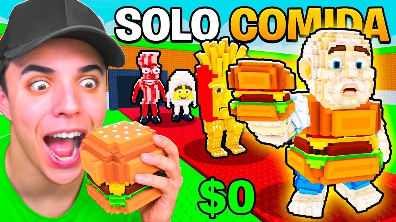 DE $0 A $100 TRILLONES SOLO CON BRAINROTS DE COMIDA🍔