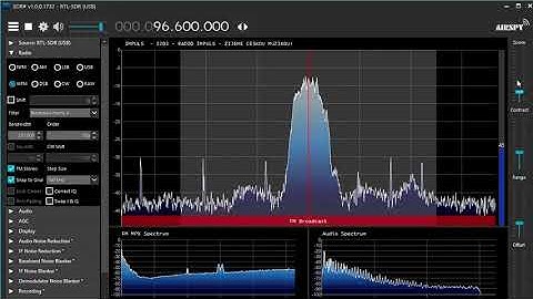 FM broadcast band 87.5-108 MHz - frequency spectrum - Software defined radio (SDR)
