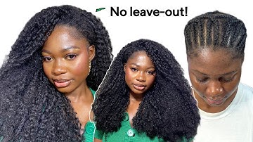 FULL TRADITIONAL SEW IN WITH NO LEAVE-OUT | flip-over | crochet method. Curly human hair.