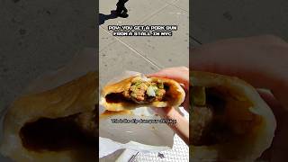 pov pork bun in nyc #nyc #citylife #streetfood #foodie #flushing #chinatown #food #porkbun