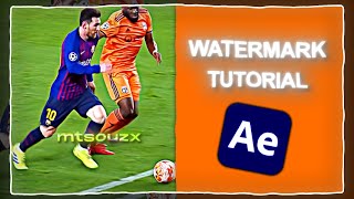 How to WATERMARK in ADOBE AFTER EFFECTS