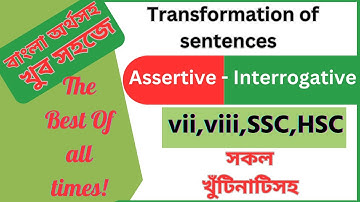 Assertive to Interrogative Transformation of sentences The best rules vi /vii/ viii/ SSC/ HSC
