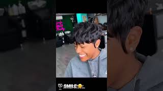 SMILE 😊 #nychairstylist #shannysnaturalbeauty #pixie #quickweave #blackgirlmagic #thecutlife