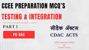 CDAC | PG-DAC | CCEE Preparation MCQ
