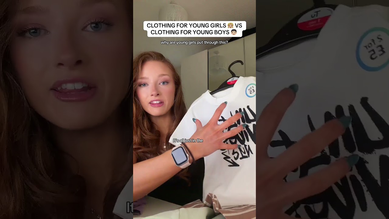 CLOTHING FOR YOUNG GIRLS👧🏼VS YOUNG BOYS👦🏻why are girls put through this? #clothing #girlsvsboys