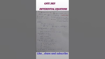 Shorts | #1 | GATE EXAM PREPRATION |  DIFFERENTIAL EQUATIONS OF GATE 2021 | NA Math Study