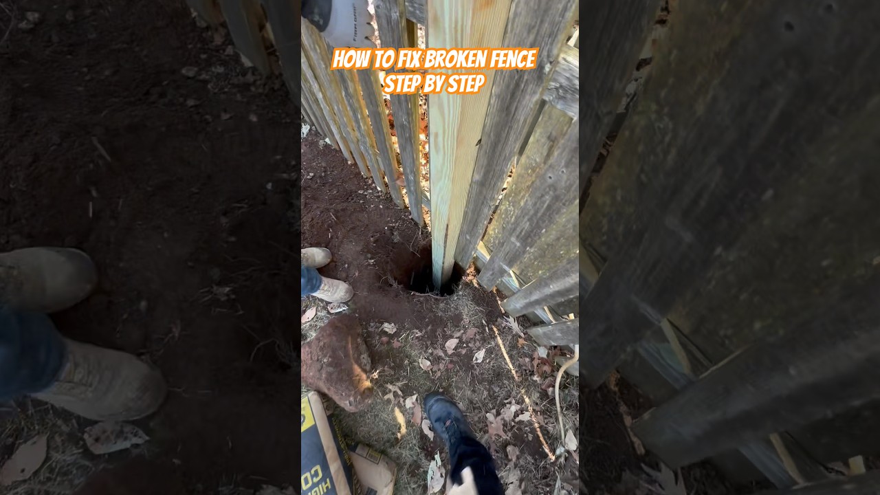 How to Fix Broken Fence #diy #constructionchannel #fence #repair #howto #stepbystep #construction