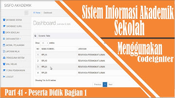 Tutorial Part 41 Membangun SI Akademik Sekolah Dengan Codeigniter (Peserta Didik Bagian 1)