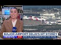 Major delays at Sydney Airport after severe staff shortage triggers bottleneck | 9 News Australia