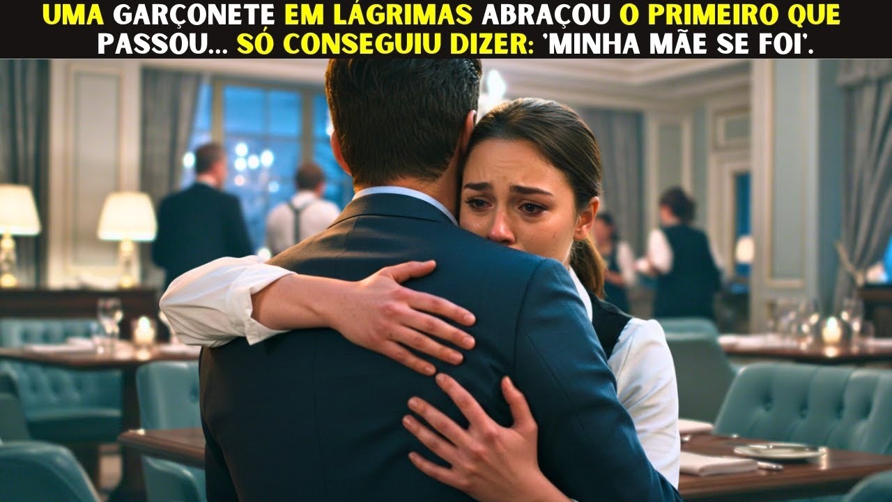 ❤️ UMA GARÇONETE EM LÁGRIMAS ABRAÇOU O PRIMEIRO QUE PASSOU…  SÓ CONSEGUIU DIZER 'MINHA MÃE SE FOI'.