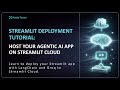 Streamlit Deployment Tutorial: Host Your Agentic AI Chatbot on Streamlit Cloud