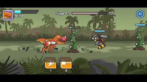 CyberDino: T-Rex Vs Robots (Stage 1 to 4) Gameplay Walkthrough-1 (Android,iOS)