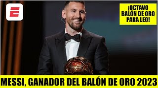 Thumbnail for LIONEL MESSI ganó su OCTAVO BALÓN DE ORO y sigue haciendo HISTORIA. Haaland, 2do. Mbappé, tercero.