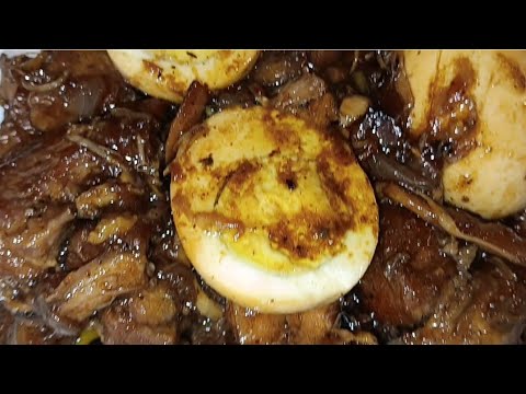 Chicken and pork adobo. #asmr #viral #usa ##youtube