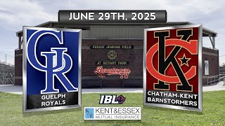 Chatham Barnstormers Vs. Guelph Royals