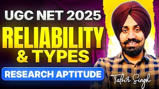 Reliabiltiy  &amp; Types II Research Aptitude By Talvir Singh II UGC NET 2025