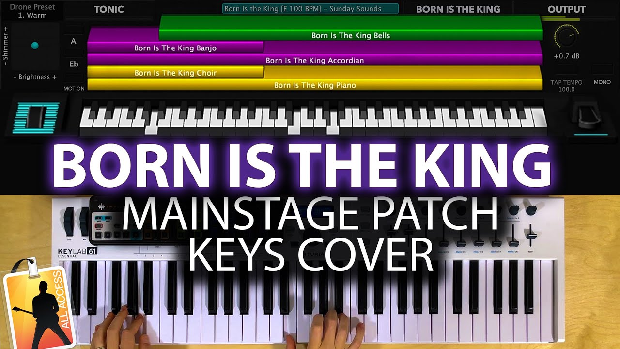Born Is The King It s Christmas MainStage Patch Keyboard Cover 