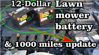 Install $12 lawn mower battery on a car: Surprise, surprise!