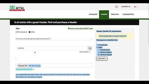 How to Apply DLT Header On UCC MTNL