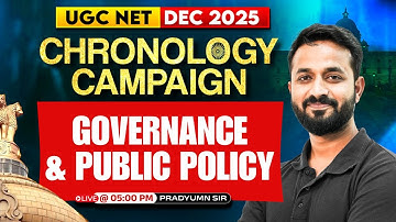 UGC NET Political Science Classes | Governance & Public Policy | Chronology Questions | Pradyumn Sir