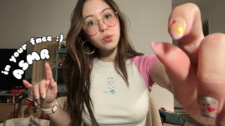 ASMR Fast Aggressive In Your Face Tingles and Triggers (lofi/rambles)