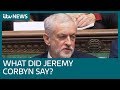 Jeremy Corbyn denies calling Theresa May 'stupid woman' | ITV News