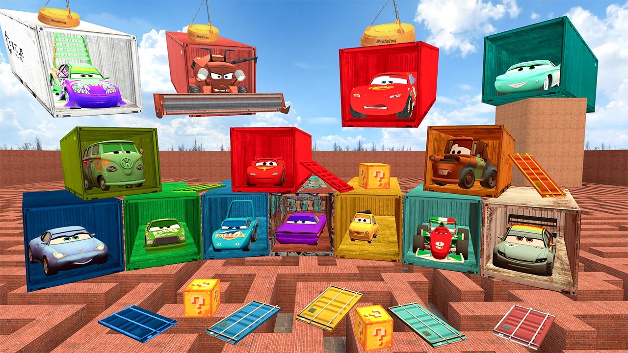 ВЫБЕРИ КОНТЕЙНЕР МОЛНИЯ МАКВИН И ВСЕ ЕГО ДРУЗЬЯ ТАЧКИ В БОЛЬШОМ ЛАБИРИНТЕ в Garry's Mod