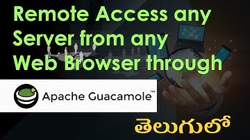Remote Access any Server through Browser through Apache Guacamole explained in Telugu