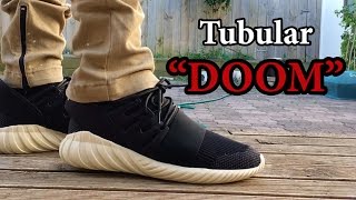 adidas tubular doom on feet