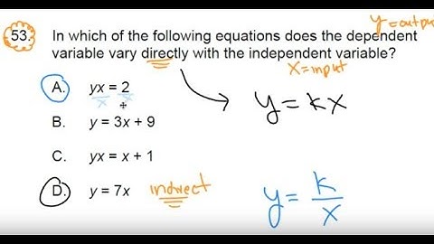 GOHMATH: #53 ~ Direct & Indirect Equations ~ 53 MATH MTEL  ~ GOHmath.com